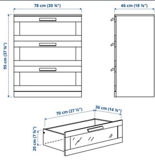Cómoda BRIMNES Ikea Blanca NUEVA