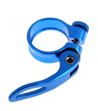 Abrazadera sillín bici 31.8mm azul