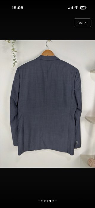 Blazer Cool Code Lana Grigio Azzurro Taglia L