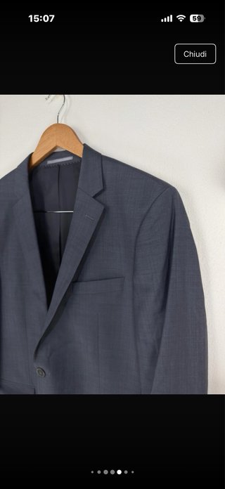 Blazer Cool Code Lana Grigio Azzurro Taglia L