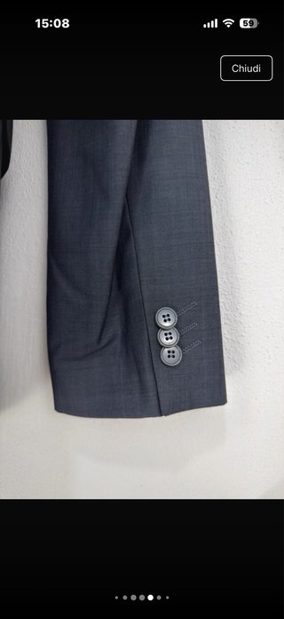 Blazer Cool Code Lana Grigio Azzurro Taglia L