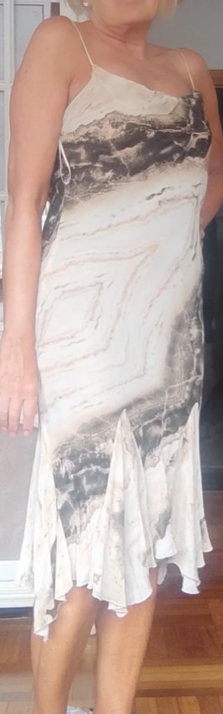 Vestido estampado mármol