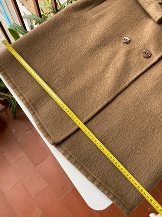 Abrigo Lana Vintage Beige Mujer