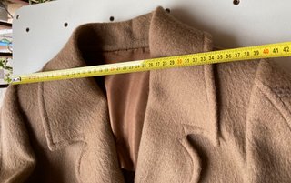 Abrigo Lana Vintage Beige Mujer