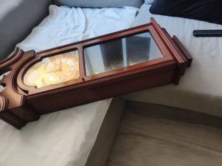 Reloj de Pared Antiguo Madera y Dorado