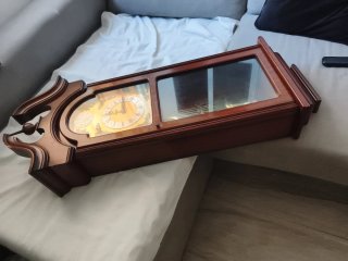Reloj de Pared Antiguo Madera y Dorado