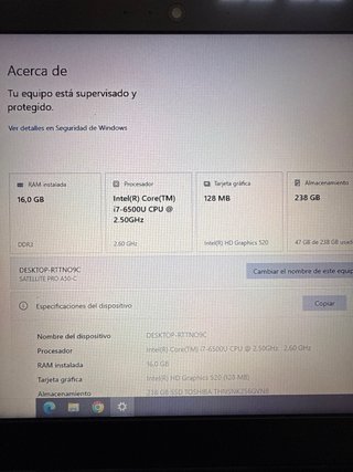 Portatil Toshiba Satellite Pro A50