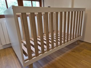 Cuna Pinolino madera y blanco