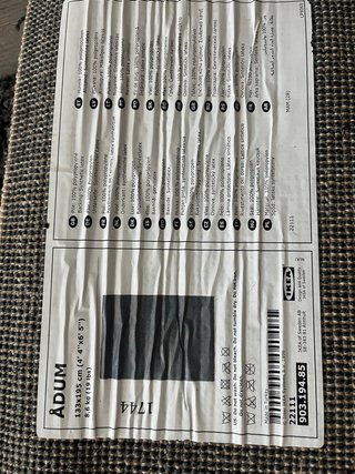 Alfombra Ikea Adum Gris