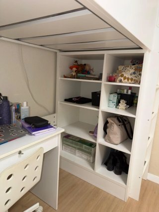 Cama Alta IKEA 3 en 1: Armario + Escritorio+ cama