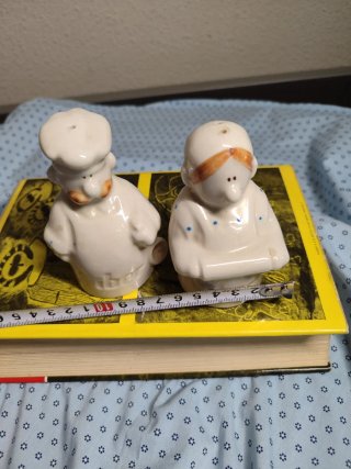 Juego Salero Pimentero Vintage Cocineros Cerámica