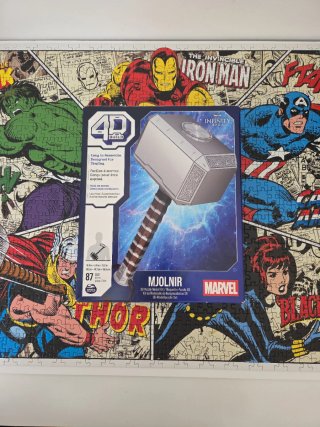 Puzzle Mjolnir Marvel 4D Build
