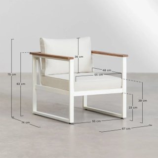 Sillón de jardín en aluminio Lipov