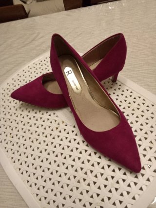 Scarpe con tacco viola scuro