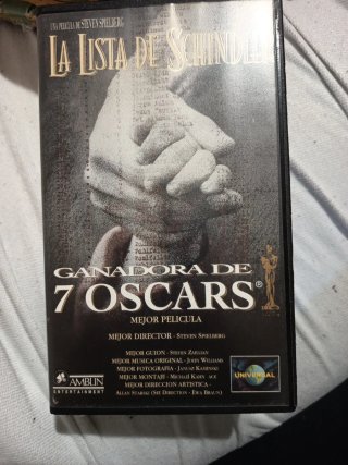La Lista de Schindler VHS - Ganadora 7 Oscars