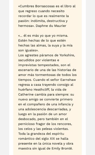 Libro: “CUMBRES BORRASCOSAS” (WUTHERING HEIGHTS)