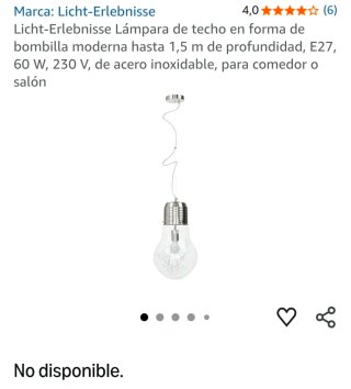 Lámpara Colgante Bombilla Diseño