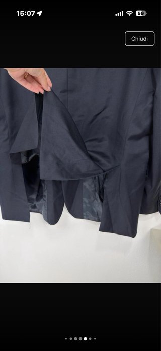 Blazer Marlene Fioravante lana blu XXL