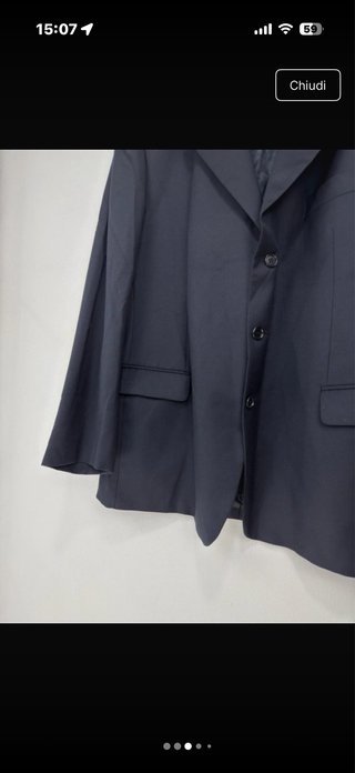 Blazer Marlene Fioravante lana blu XXL
