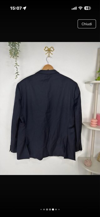 Blazer Marlene Fioravante lana blu XXL