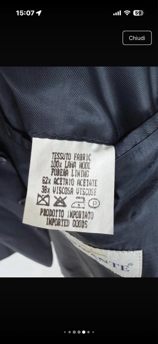 Blazer Marlene Fioravante lana blu XXL