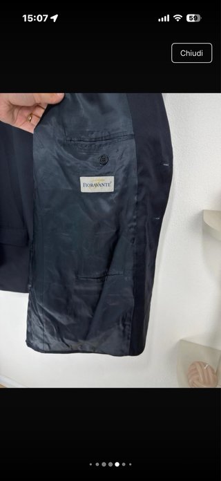 Blazer Marlene Fioravante lana blu XXL