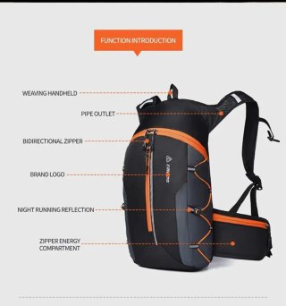 Mochila Unisex Negra y Naranja