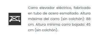 Cama geriátrica eléctrica