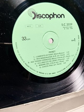 2 discos Lp, vinilos, PERET