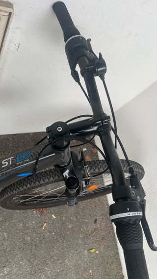 Bicicleta Rockrider ST 100 Gris/Azul