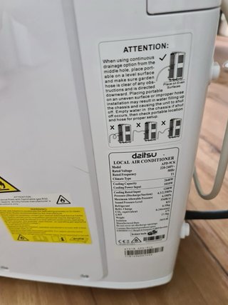 Aire Acondicionado Portátil Daitsu 2270 frigorías.