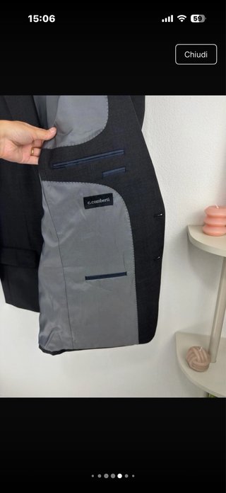 Blazer Comberti Lana Grigio Uomo XL