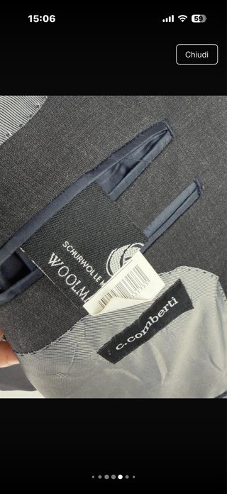 Blazer Comberti Lana Grigio Uomo XL