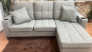 Sofá modular chaise longue gris