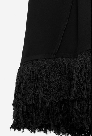 Falda Zara flecos asimétrica