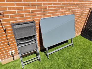 Conjunto Mesa y Sillas Terraza Plegable