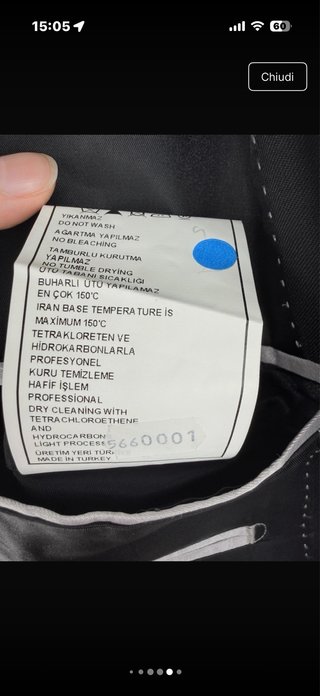 Blazer Daffari Lana Leggera Nero Taglia L