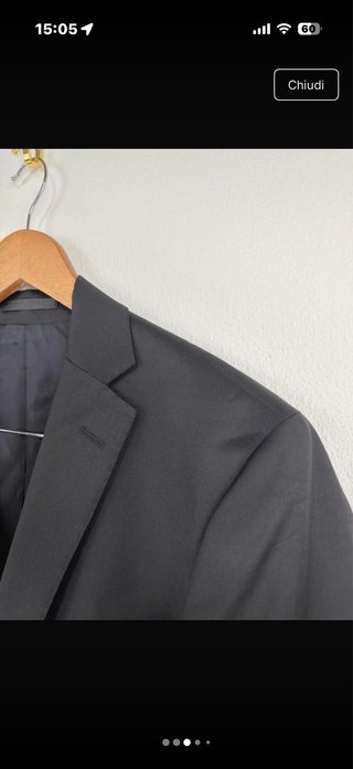 Blazer Daffari Lana Leggera Nero Taglia L