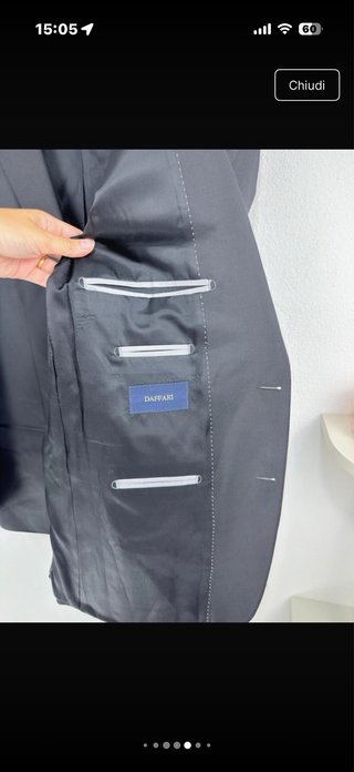 Blazer Daffari Lana Leggera Nero Taglia L