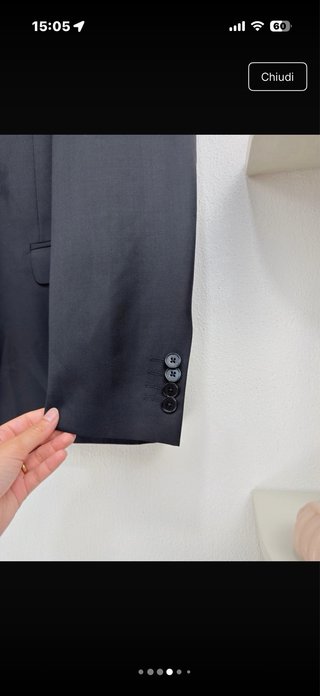 Blazer Daffari Lana Leggera Nero Taglia L