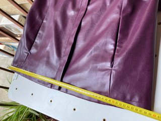 Abrigo vintage ecopiel morado T48