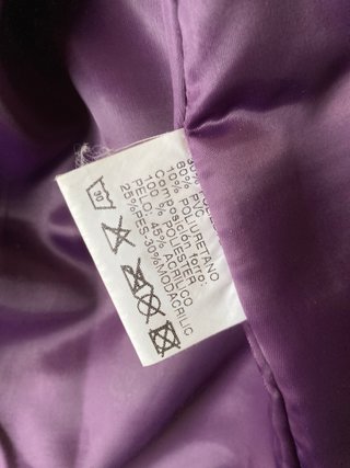 Abrigo vintage ecopiel morado T48