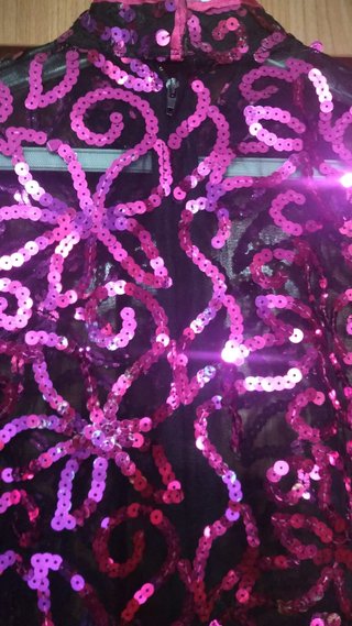 Vestido Qipao lentejuelas morado