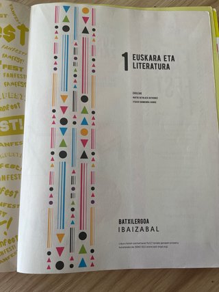 Libro de texto Euskara eta Literatura 1 IBAIZABAL