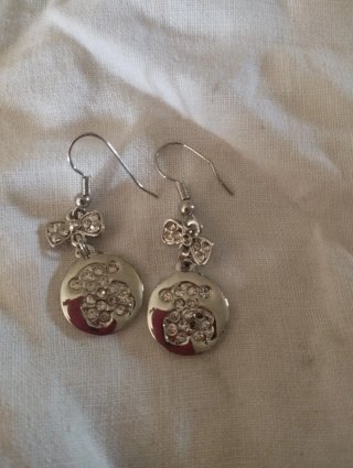 Pendientes osito plata