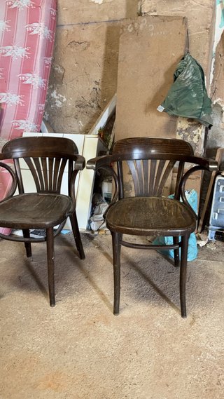 Sillas Thonet vintage antiguas madera reposabrazo