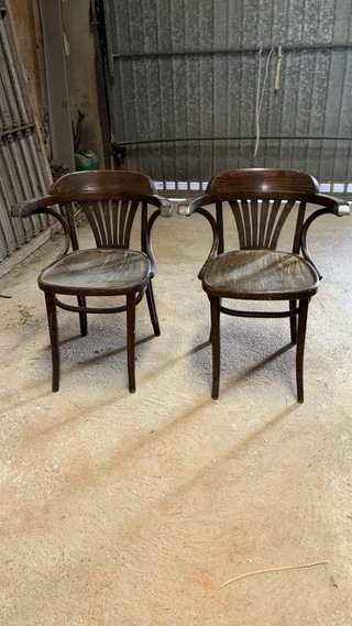 Sillas Thonet vintage antiguas madera reposabrazo