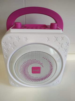 Máquina Karaoke RockJam Bluetooth Rosa y Blanca