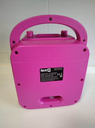 Máquina Karaoke RockJam Bluetooth Rosa y Blanca