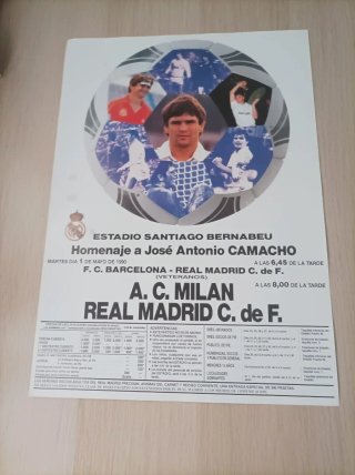 Cartel Homenaje Emilio Butragueño Real Madrid 1995